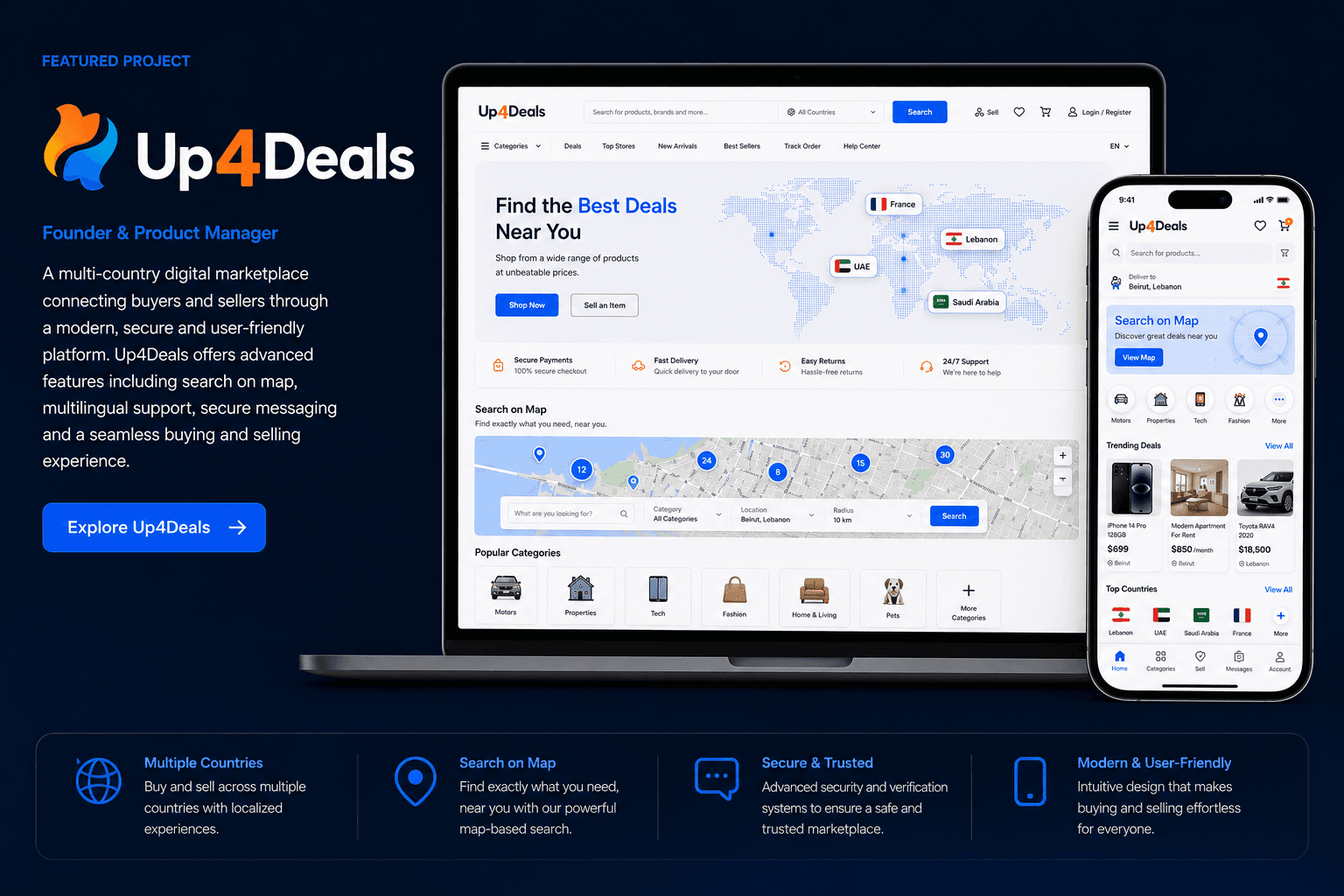 Up4Deals platform on desktop and mobile
